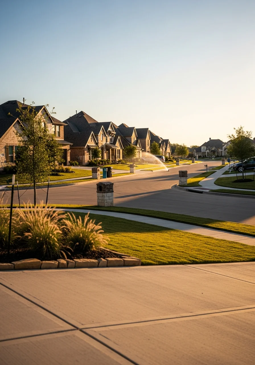 New McKinney residential development with modern homes and landscaping.
