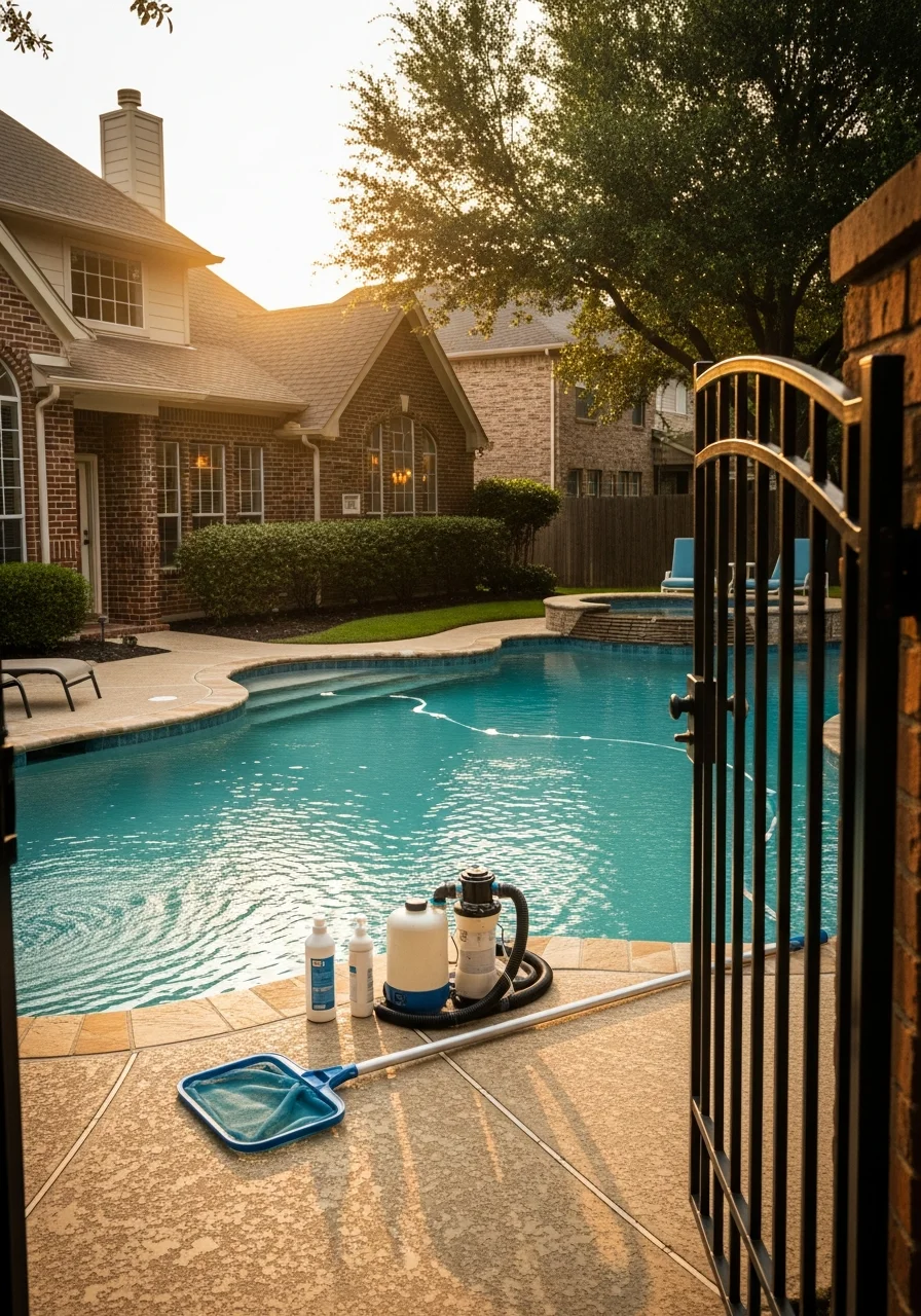 Plano residential neighborhood with tree-lined street and well-maintained homes.